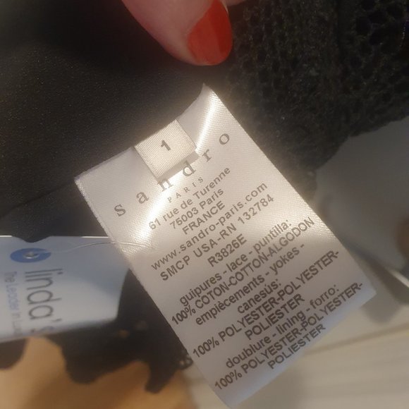 Sandro Black Lace Dress size 1 (US 4) - Picture 5 of 12